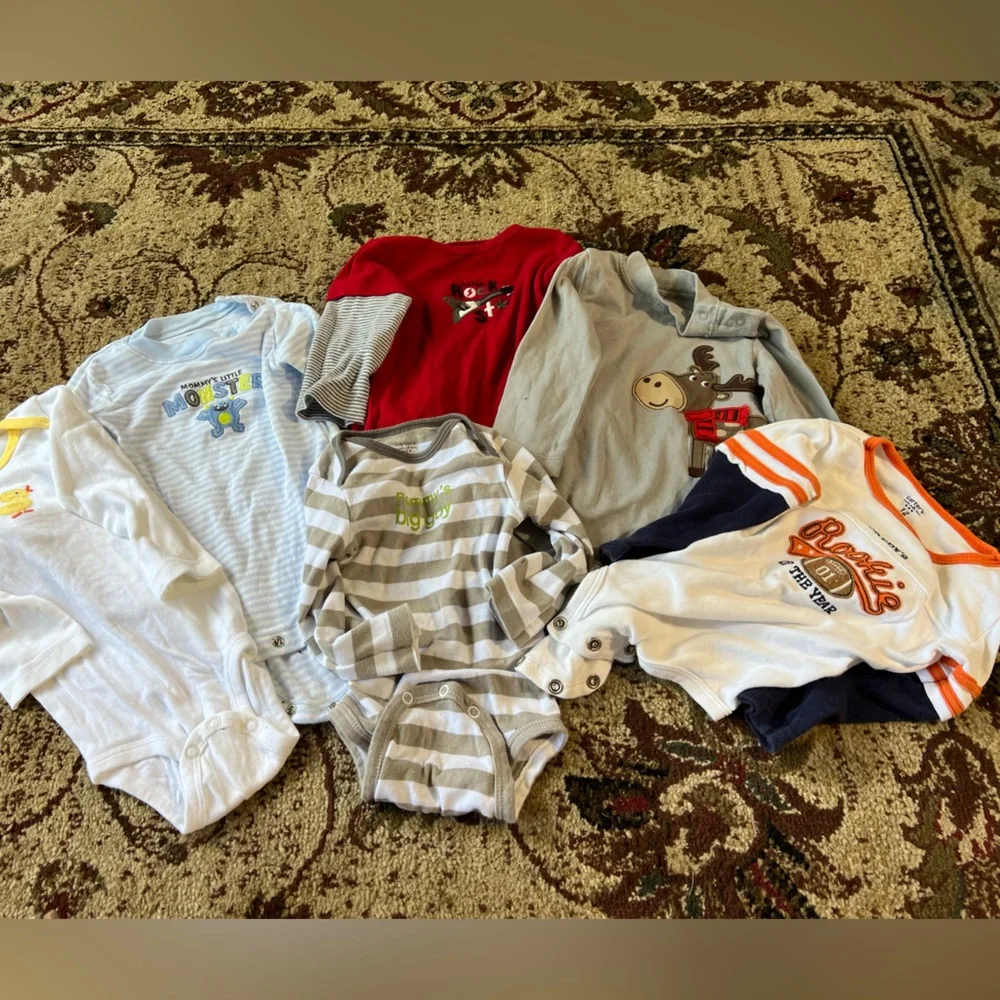 Carters Baby Boy Long Sleeve Cotton Onesie
